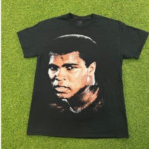 Muhammad Ali Greatest of All Time Graphic T-Shirt Black Mens Medium GOAT Boxing